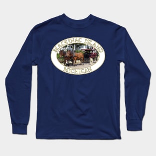 Horse and Carriage on Mackinac Island, Michigan Long Sleeve T-Shirt